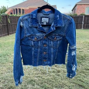 Forever 21 Distressed Denim Jacket